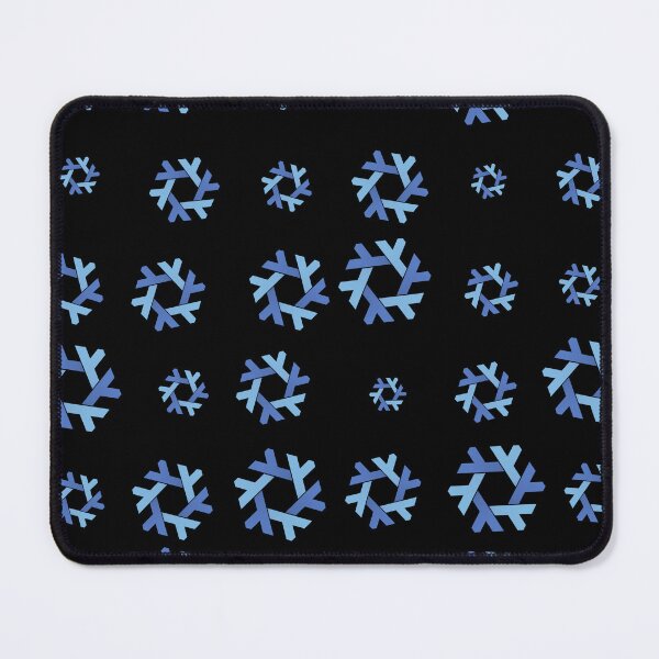 Item preview, Nix NixOs Random pattern of blue  lambda snow flakes black designed and sold by yisraeldov.