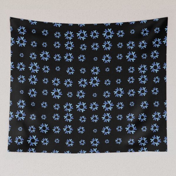 Item preview, Nix NixOs Random pattern of blue  lambda snow flakes black designed and sold by yisraeldov.