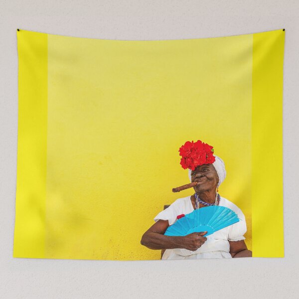 Item preview, Cuban Woman Portrait With Cigar designed and sold by Paul Thompson Photography.