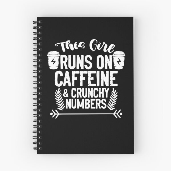 Item preview, This Girl Runs On Caffeine Funny Accounting Accountancy Pun designed and sold by Nessshirts.