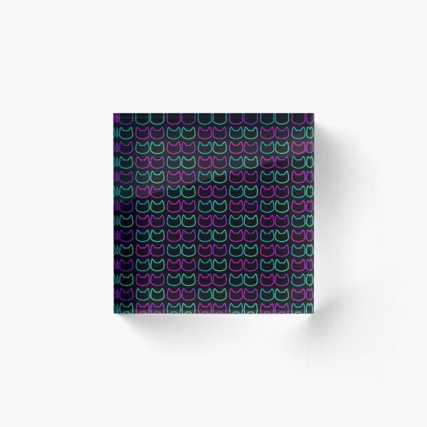 Aperçu de l'œuvre Motif chat néon créée et vendue par CameleonDesign.