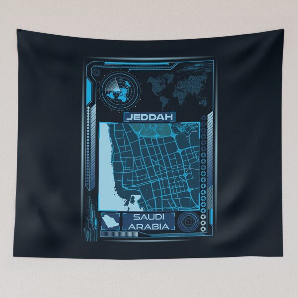 Item preview, JEDDAH MAP SAUDI ARABIA designed and sold by hatimelhag.