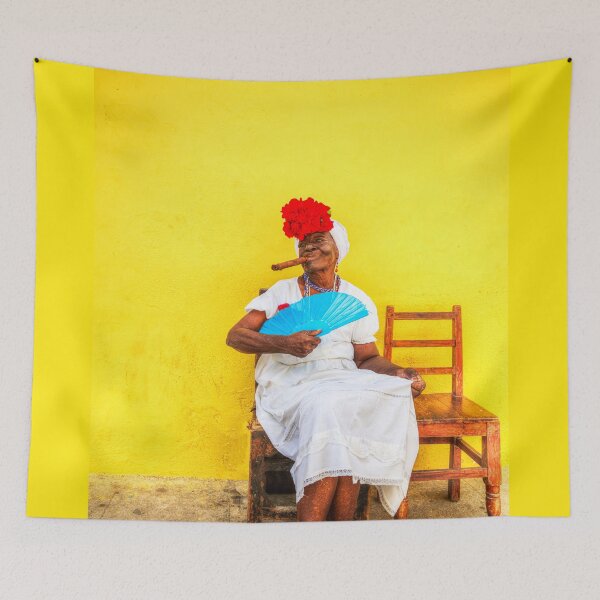 Item preview, Cuban Woman Smoking Cigar designed and sold by Paul Thompson Photography.