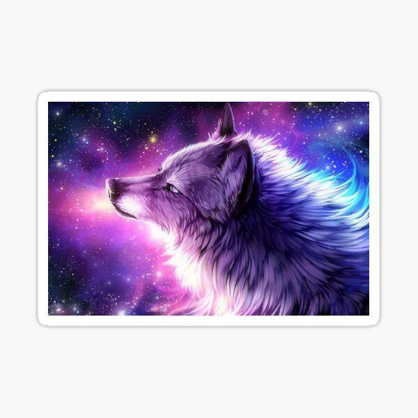 "galaxy wolf" Sticker by I3ubbles Redbubble