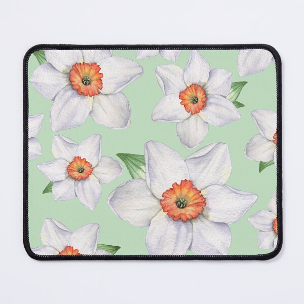 Item preview, Watercolor White Daffodil Flowers designed and sold by silviaol.