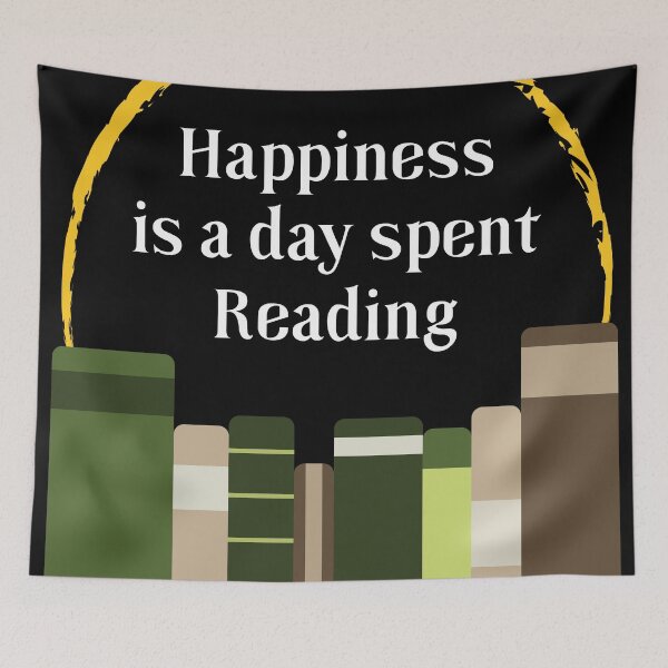Item preview, Happiness is a Day Spent Reading | Green | Black designed and sold by Wintre2.