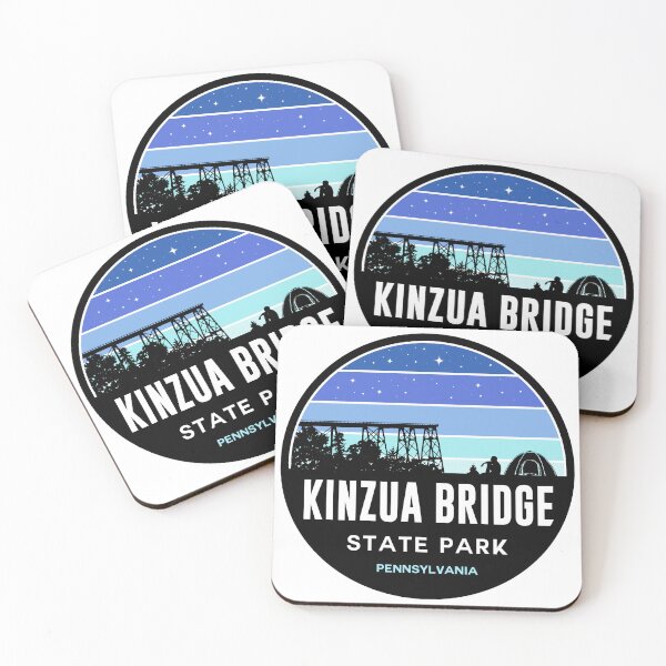 Item preview, Kinzua Bridge State Park Black and Blue Silhouette designed and sold by VanyaKar.