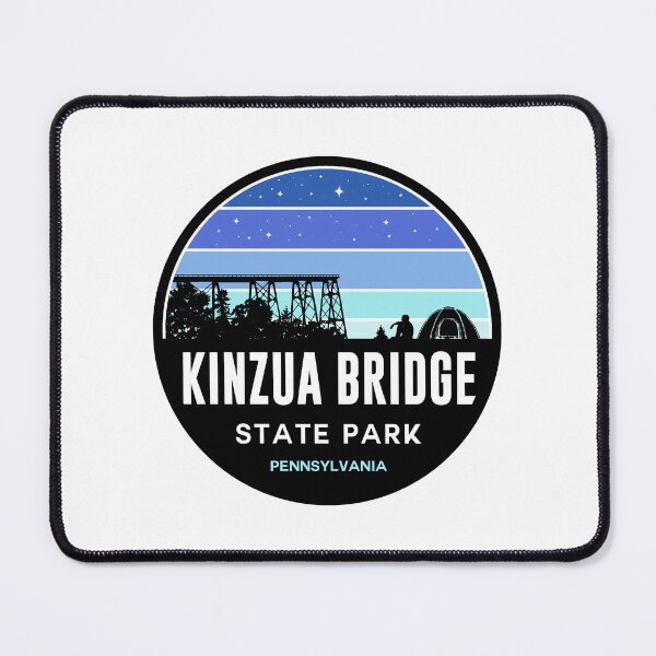 Item preview, Kinzua Bridge State Park Black and Blue Silhouette designed and sold by VanyaKar.