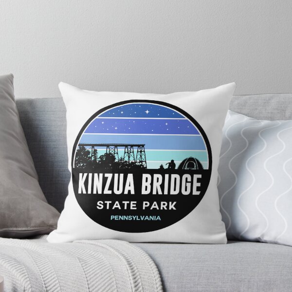 Item preview, Kinzua Bridge State Park Black and Blue Silhouette designed and sold by VanyaKar.