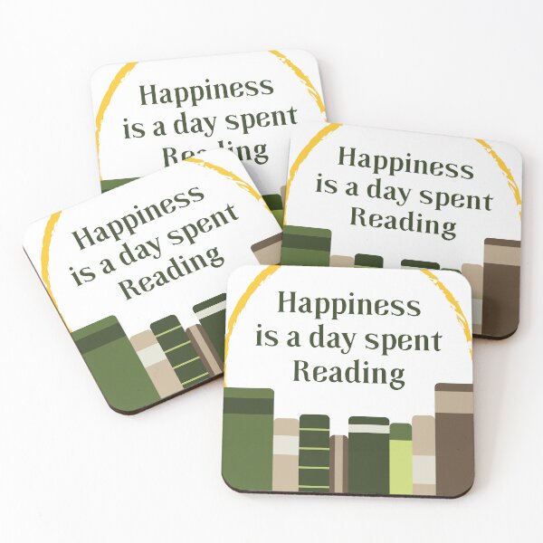 Item preview, Happiness is a Day Spent Reading | Green | White designed and sold by Wintre2.