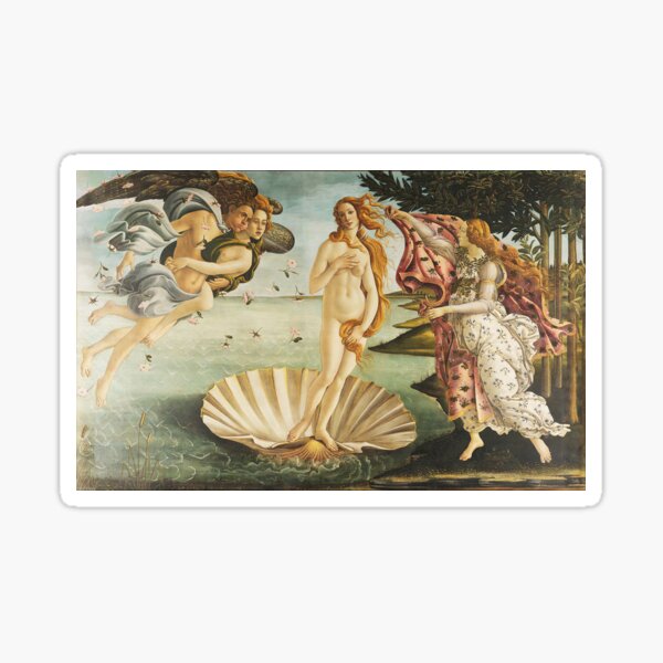VENUS. The Birth of Venus, 1486, Sandro Botticelli. Sticker