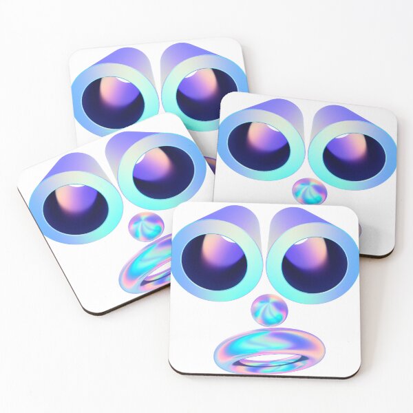 Item preview, 3D gradient saturated rainbow color in the shape of a face designed and sold by Scopestor.