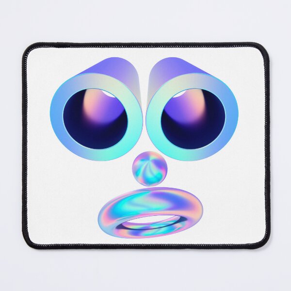 Item preview, 3D gradient saturated rainbow color in the shape of a face designed and sold by Scopestor.