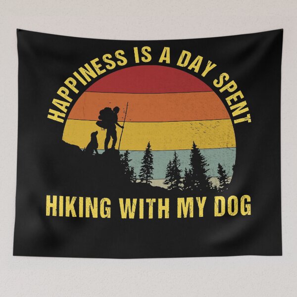 Item preview, Happiness Is A Day Spent Hiking With My Dog designed and sold by amishacreates.
