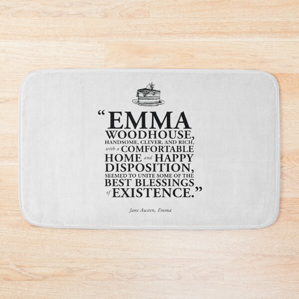Item preview, Emma by  Jane Austen Book Quote - Opening Line in Black designed and sold by GoodOldBooks.