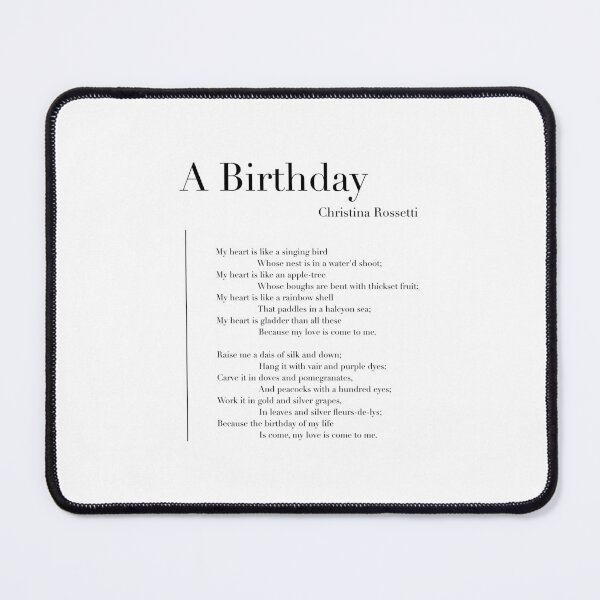 Item preview, A Birthday by Christina Rossetti designed and sold by wisemagpie.