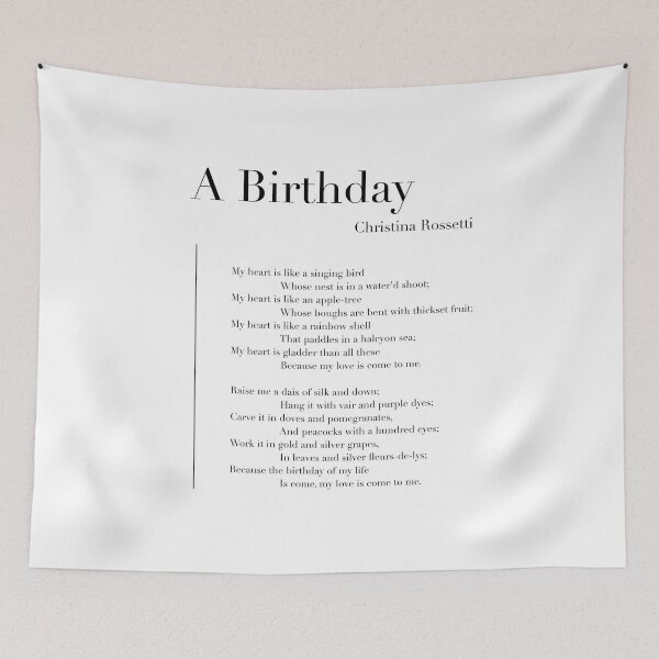 Item preview, A Birthday by Christina Rossetti designed and sold by wisemagpie.