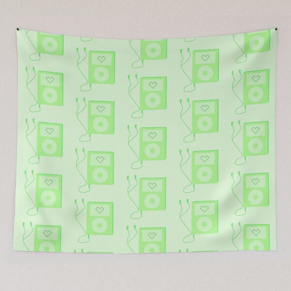 Item preview, Green Early 2000s Y2K Aesthetic Mp3 player  designed and sold by Creations-By-Em.
