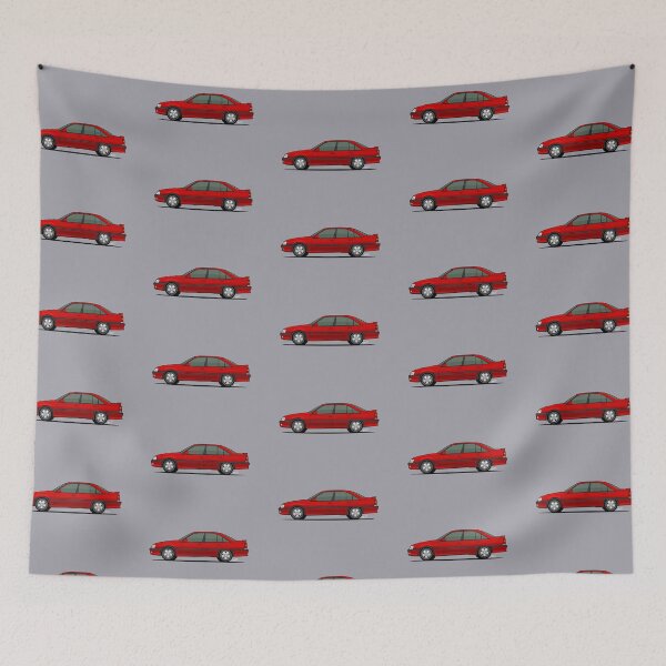 Item preview, Vaux.hall / Op.el Carl.ton 3000GSI side view illustration - red designed and sold by RJWautographics.
