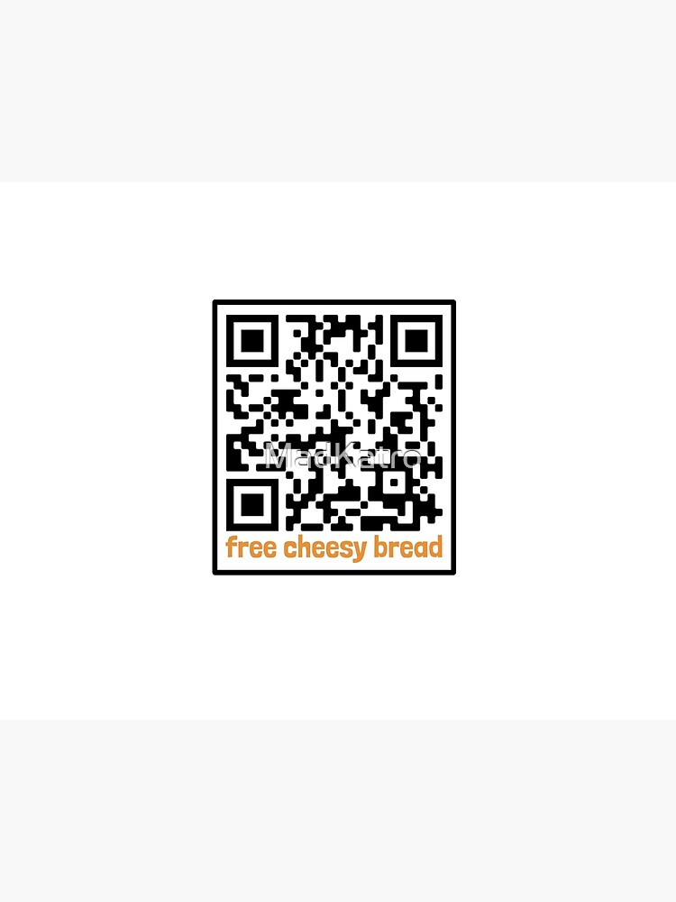 "Rick Roll QR Code Free Cheesy Bread" Photographic Print by MadKatro