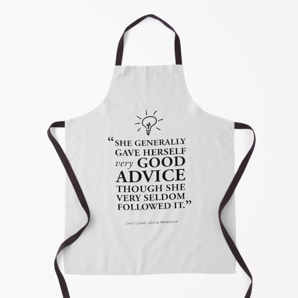 Item preview, Good Advice - Alice in Wonderland Book Quote in Black designed and sold by GoodOldBooks.
