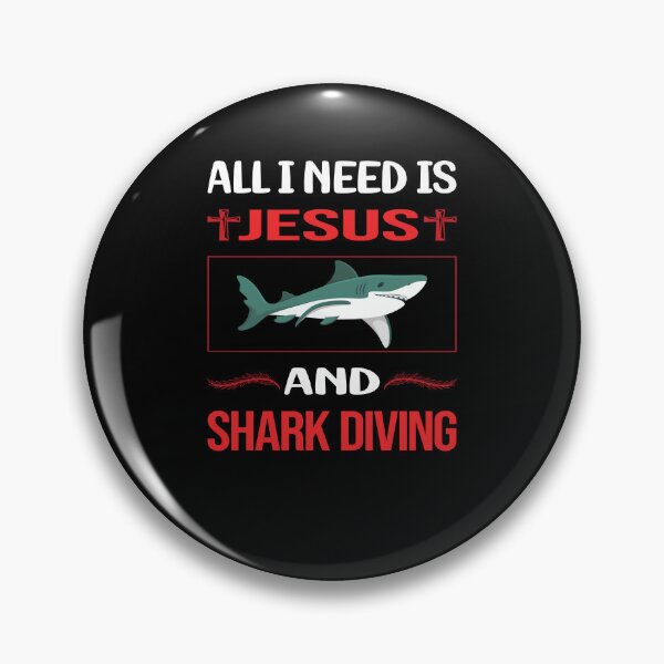 Item preview, Funny Jesus Shark Diving Diver designed and sold by SunnyShop123.