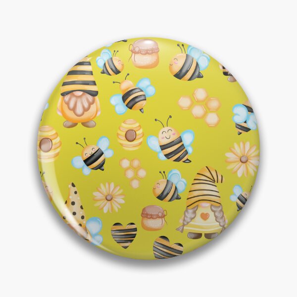 Item preview, Gnome Honey Bees Seamless Patterns Golden Bee designed and sold by Aramdesing.