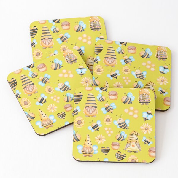 Item preview, Gnome Honey Bees Seamless Patterns Golden Bee designed and sold by Aramdesing.