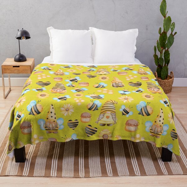 Item preview, Gnome Honey Bees Seamless Patterns Golden Bee designed and sold by Aramdesing.