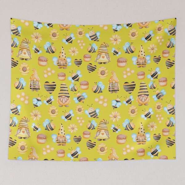 Item preview, Gnome Honey Bees Seamless Patterns Golden Bee designed and sold by Aramdesing.