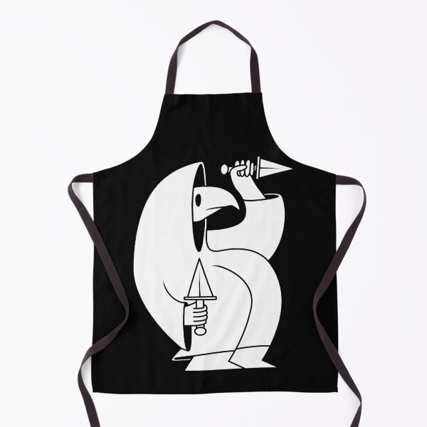 Item preview, Bird Guy with Knives (black background) designed and sold by Owl-n-bear.