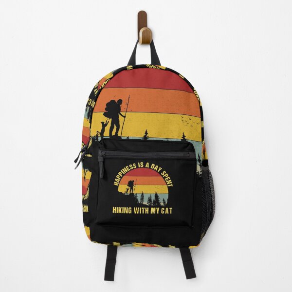 Item preview, Happiness Is A Day Spent Hiking With My Cat designed and sold by amishacreates.