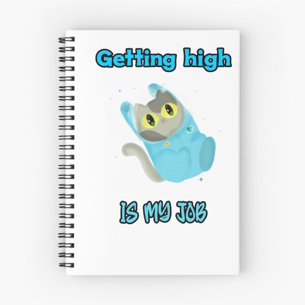 Item preview, Getting high is my job - astronaut cat designed and sold by Mechanical-Artt.