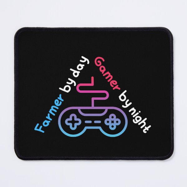 Item preview,  Farmer by day gamer by night, Funny gaming quote with a gamepad controller for gamers designed and sold by trendyshopy.