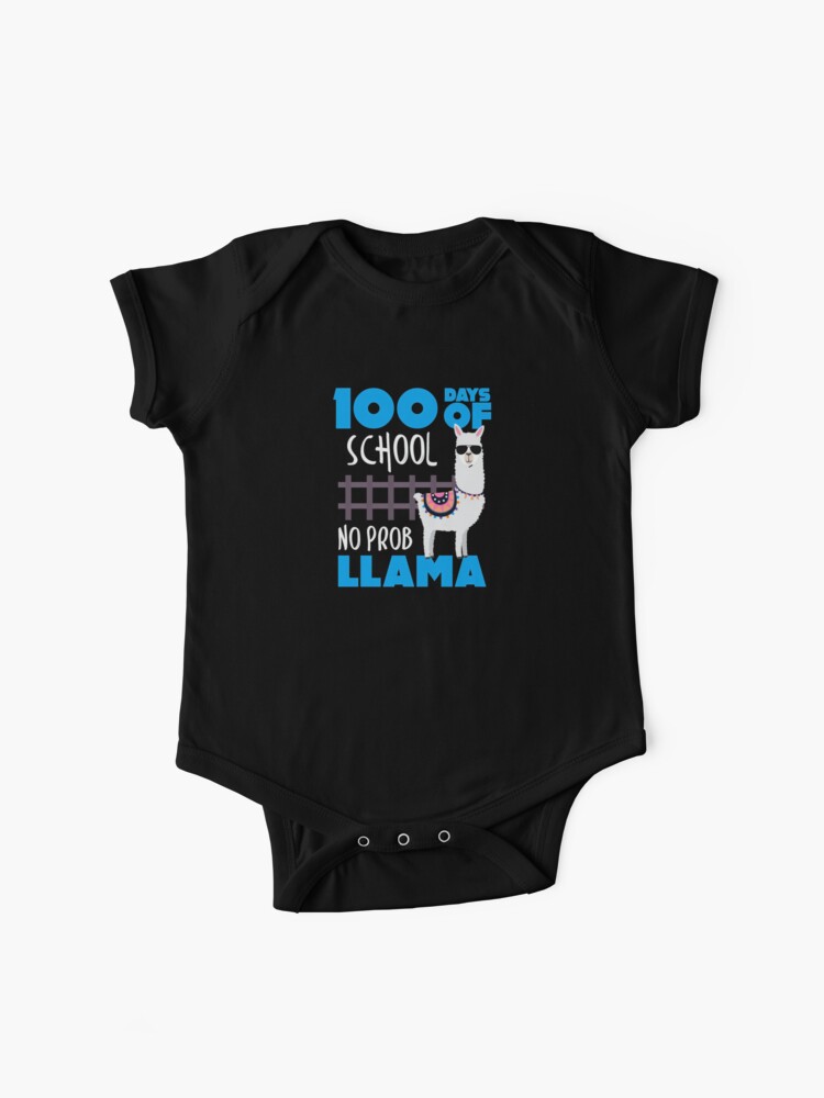 No prob Llama 100 Day of School Gift For Boys  Baby One-Piece for Sale by  amethystdesign
