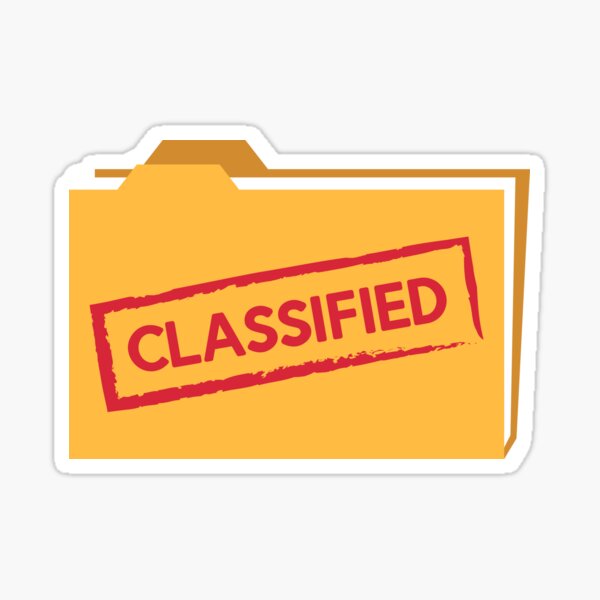 Classified File Folder Sticker