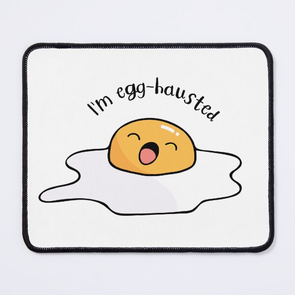 Item preview, Fried egg egg-hausted kawaii design designed and sold by high5doodle.
