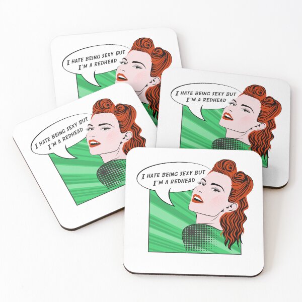 Item preview, I Hate Being Sexy But I'm A Redhead. Sarcastic Ginger Girl designed and sold by ProfiTrollka.