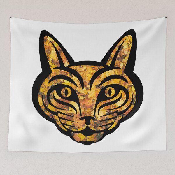 Item preview, Fall Leaves Tiger Face designed and sold by BuzzySpaceBee.