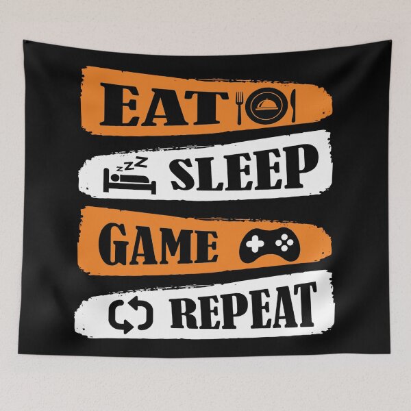 Item preview, Eat Sleep Game Repeat designed and sold by BeilMaro.