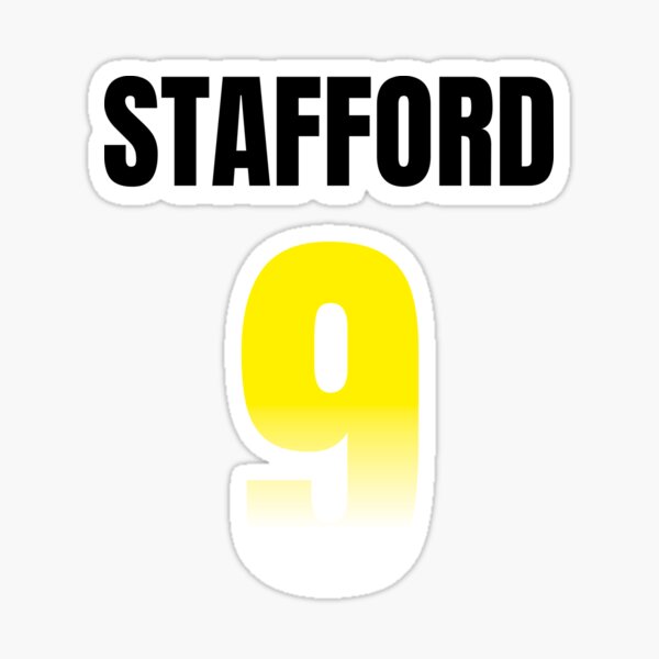 johnnystackart Matthew Stafford Jersey Tee Sticker