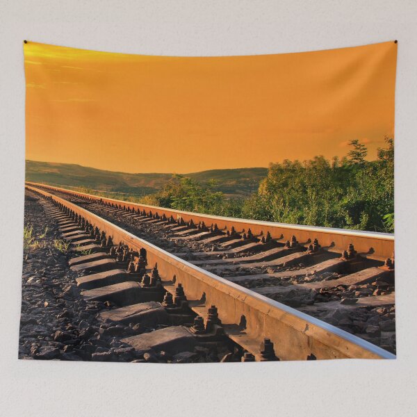 Item preview, panoramic, widescreen prints, wall posters, Tapestries,Tapestry,throw blankets,comforters,duvet covers ,  train track,Railroad art,train wall art,Train art designed and sold by eyesight4vision.