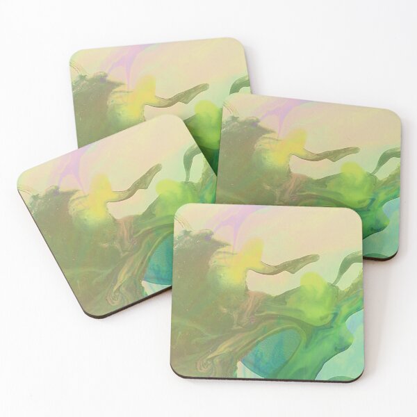 Item preview, Green Neon Marbled Earthy Textured Background | Painted Watercolor Texture designed and sold by MiaDelelai.