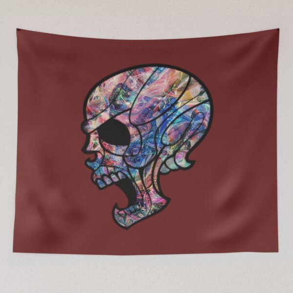 Item preview, Galaxy Marbled Skull designed and sold by BuzzySpaceBee.