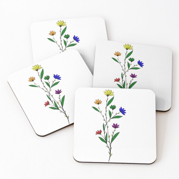 Item preview, Subtle Gay Pride Daisy Sprig designed and sold by failephant-art.