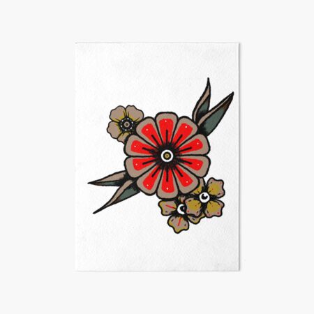 Flower and Fly Tattoo Style Wall Art Print Tattoo Flash Wall Decor  Traditional Old School Wall Art Tattoo Poster - Etsy