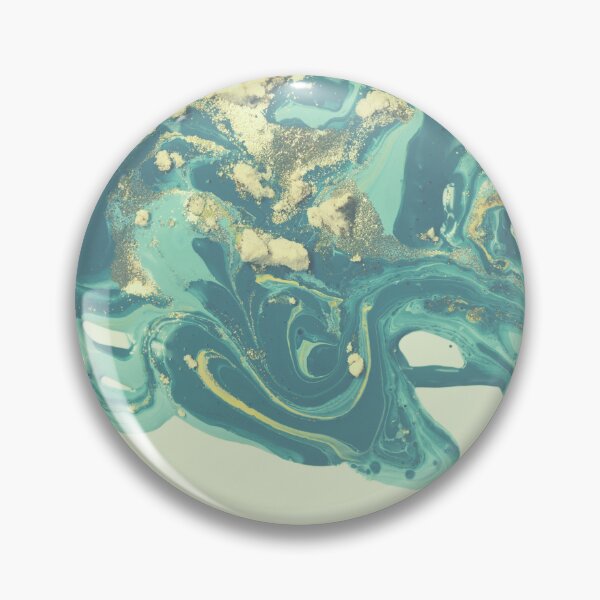 Item preview, Earthy Marbled Texture | Teal Swirl Painted Background | Gold Dust designed and sold by MiaDelelai.