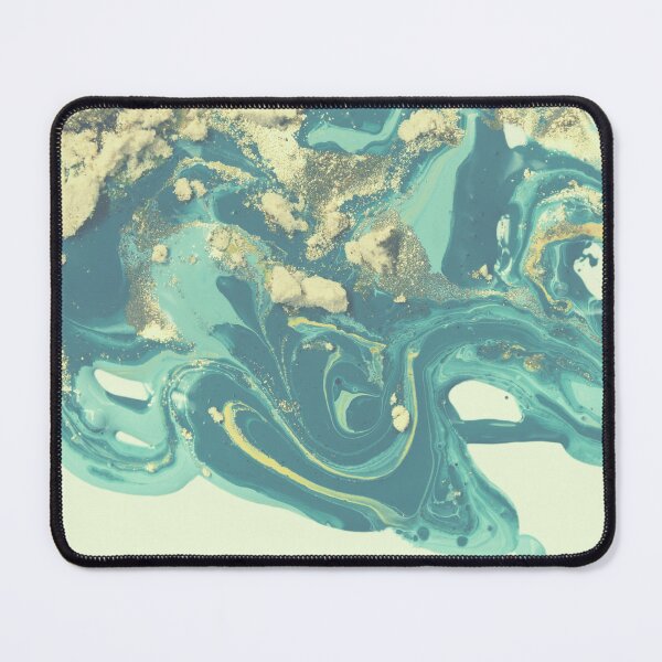 Item preview, Earthy Marbled Texture | Teal Swirl Painted Background | Gold Dust designed and sold by MiaDelelai.