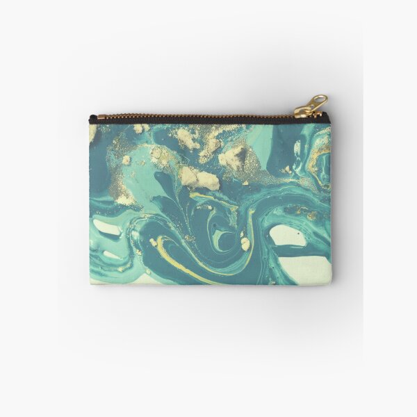 Item preview, Earthy Marbled Texture | Teal Swirl Painted Background | Gold Dust designed and sold by MiaDelelai.