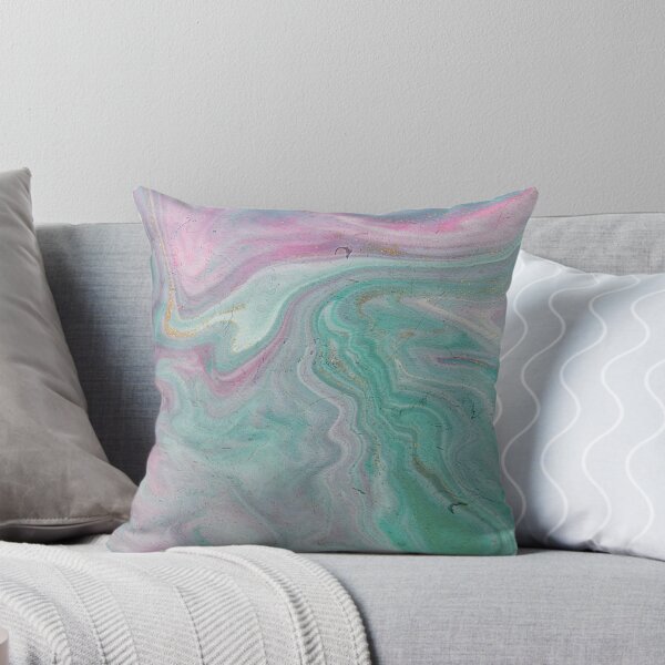 Item preview, Earthy Marbled Texture | Teal and Pink Swirl Painted Background | Watercolor Painted designed and sold by MiaDelelai.